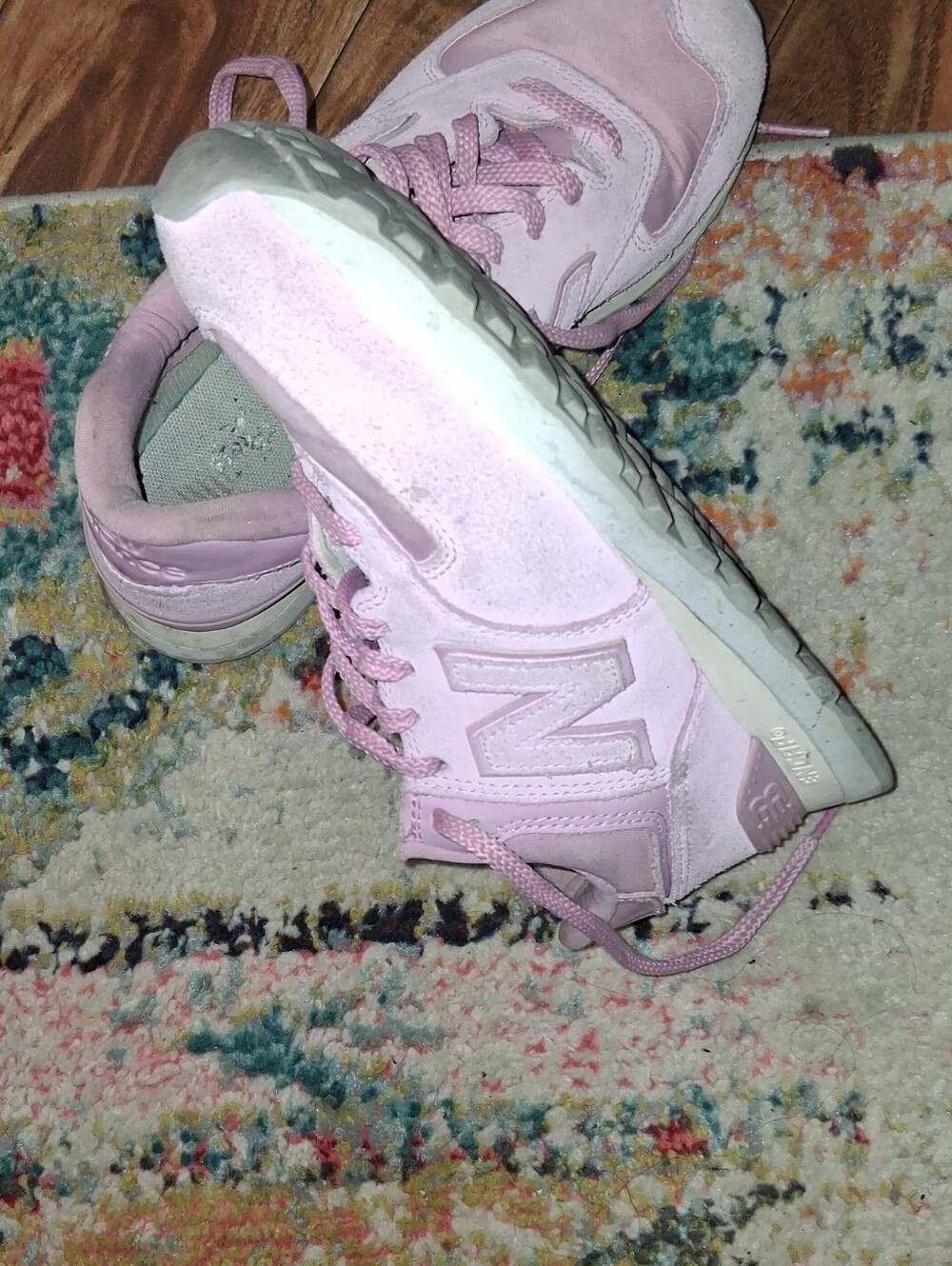 New Balance Kids' Light Pink Suede Sneakers
